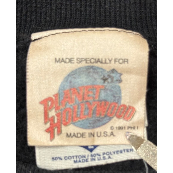 Vintage Planet Hollywood Maui Sweatshirt Embroidered Mens Black Large EUC - Picture 3 of 8